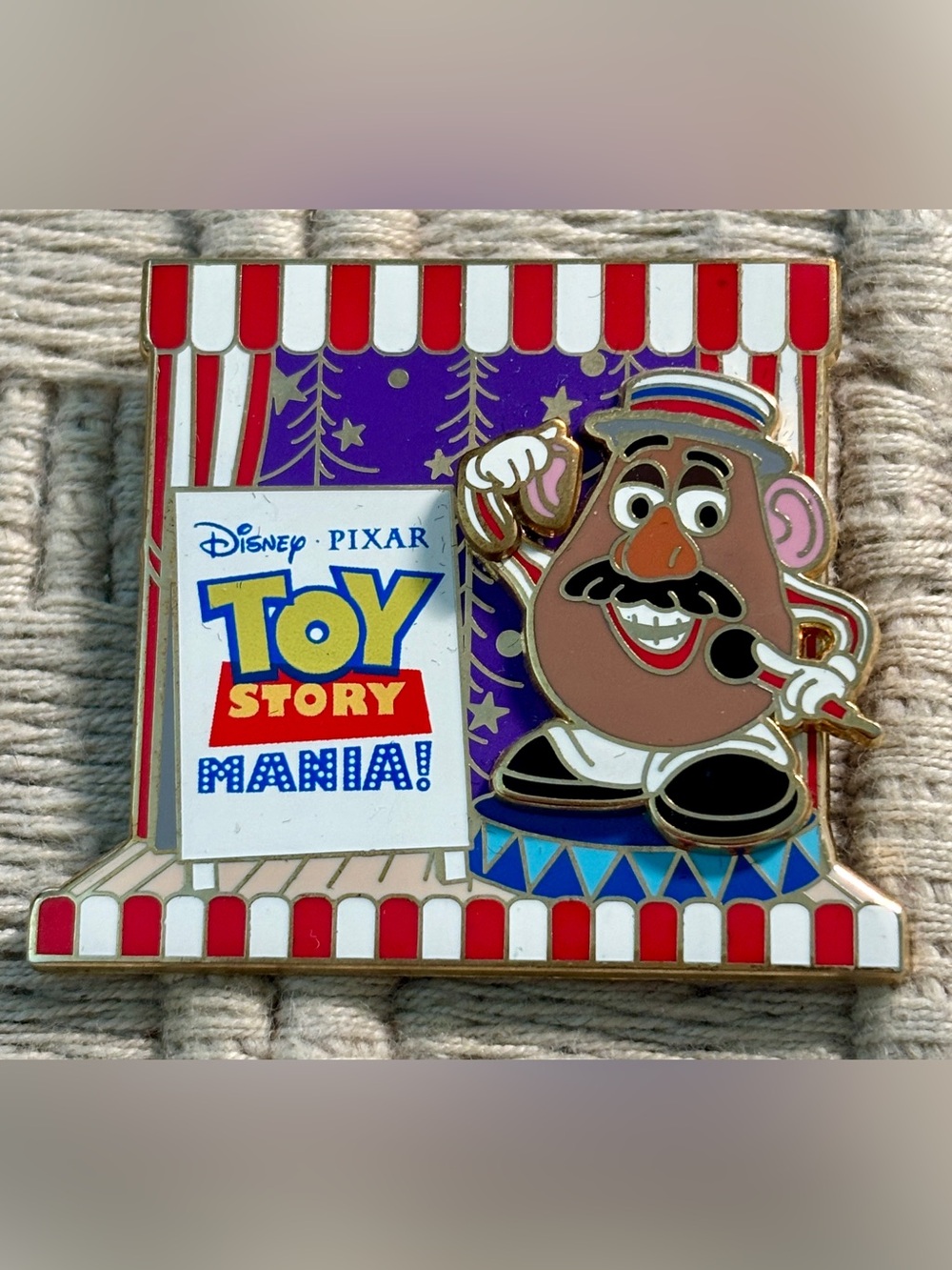 DISNEY 2008 Toy Story Midway Mania! Attraction Mr. Potato Head Slider Pin